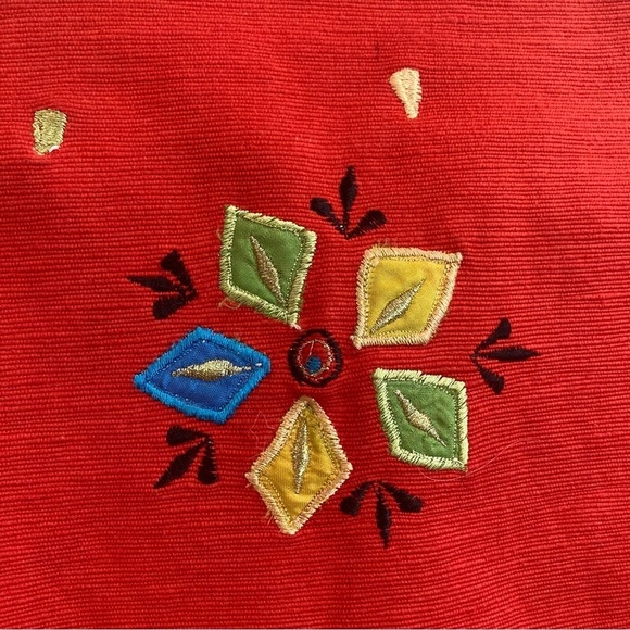 PASSION Sz XL Super Colourful Embroidered Appliqué 100%  Cotton Lined Jacket - Picture 8 of 12